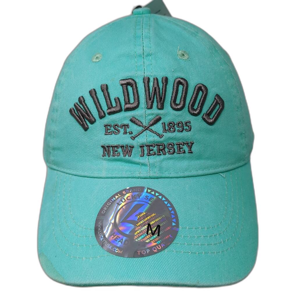 Lucky 7 Baseball Cap Blue Size M Wildwood New Jersey Embroidered Oars Hat